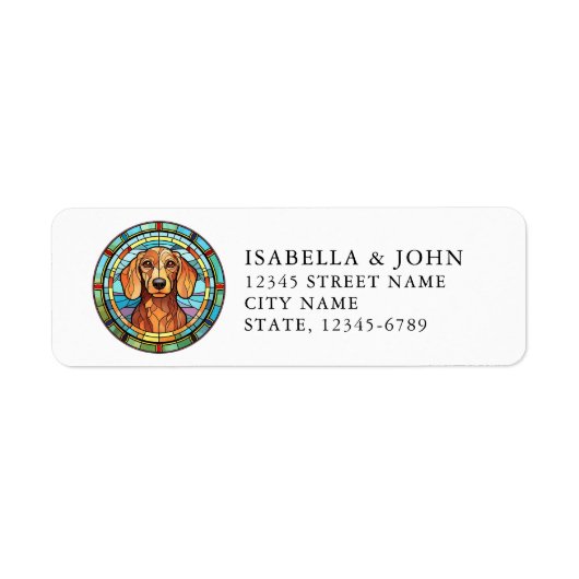 Dachshund Return Address Labels (Voorkant)