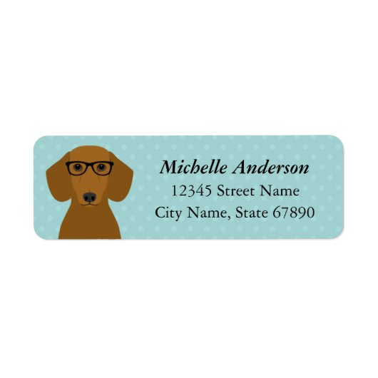 Dachshund Return Address Labels (Voorkant)