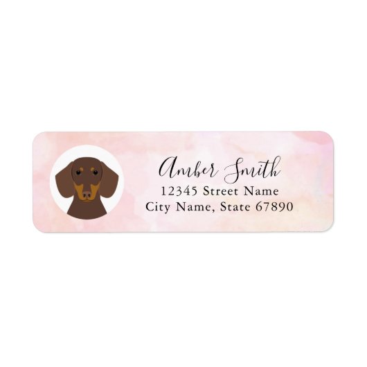 Dachshund Return Address Labels (Voorkant)