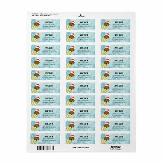 Dachshund Return Address Labels (Full Sheet)