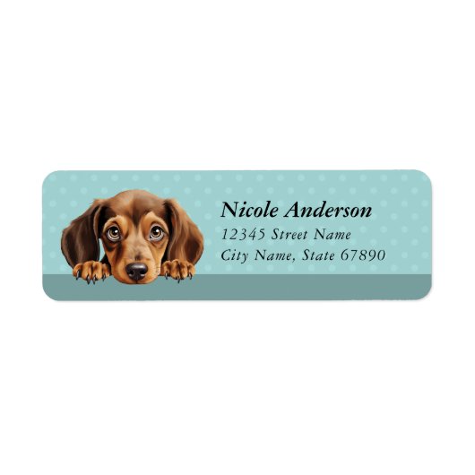 Dachshund Return Address Labels (Voorkant)
