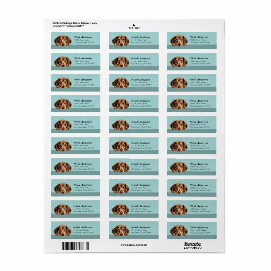 Dachshund Return Address Labels (Full Sheet)