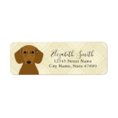 Dachshund Return Address Labels (Voorkant)