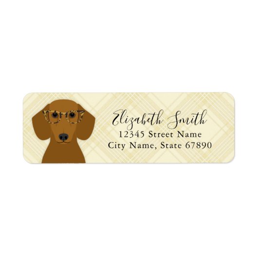 Dachshund Return Address Labels (Voorkant)