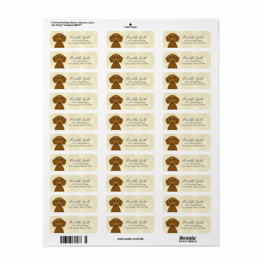 Dachshund Return Address Labels (Full Sheet)
