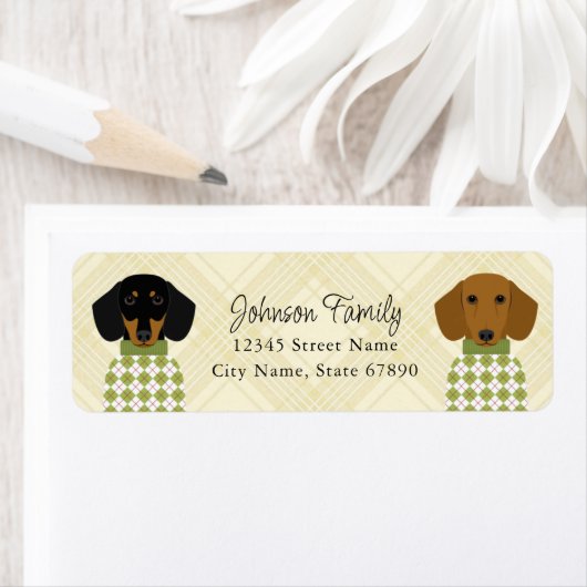 Dachshund Return Address Labels (Insitu)