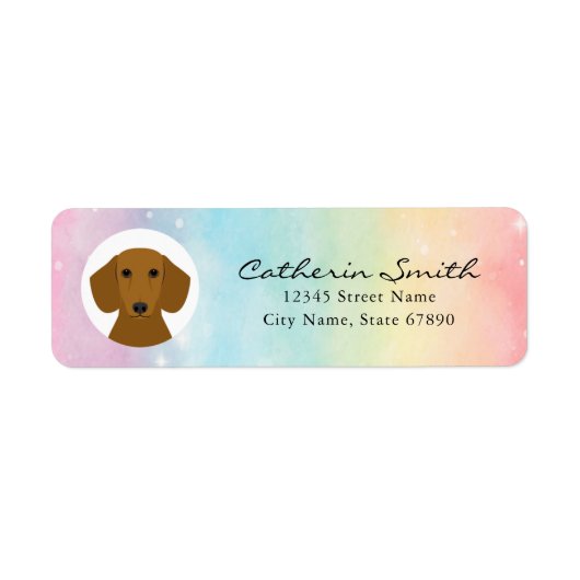 Dachshund Return Address Labels (Voorkant)