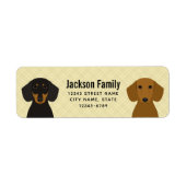 Dachshund Return Address Labels (Voorkant)