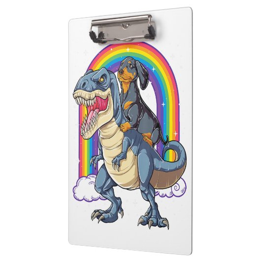 Dachshund Riding Dinosaur T Rex Gifts Boys Kids Me Klembord
