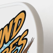 Dachshund Riding Surfboard Surfen Pickleball Paddle (Links Detail)