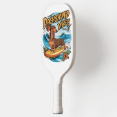 Dachshund Riding Surfboard Surfen Pickleball Paddle (Links)