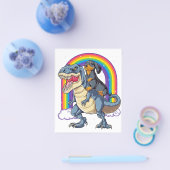 Dachshund rijdt op Dinosaur T Rex cadeaus jongens Flyer (Enkel)