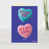 Dachshund Rocker Valentine Card Feestdagen Kaart (Achterkant)