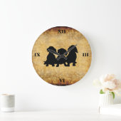 Dachshund  Roman Numeral Wall Clock Grote Klok (Huis)