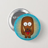 Dachshund Ronde Button 5,7 Cm (Voorkant /achterkant)