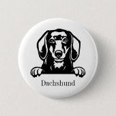 dachshund ronde button 5,7 cm (Voorkant)