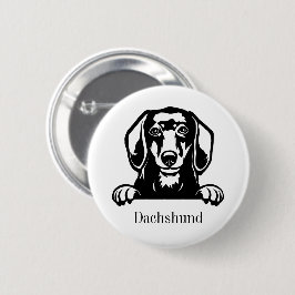 dachshund ronde button 5,7 cm