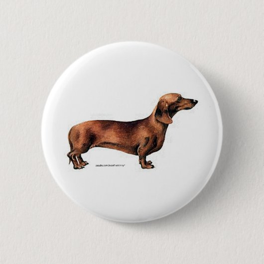Dachshund Ronde Button 5,7 Cm (Voorkant)