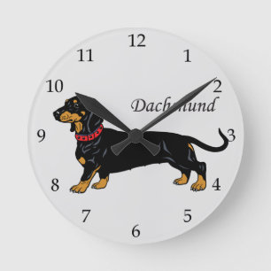 dachshund ronde klok