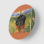 DACHSHUND      RONDE KLOK (Hoek)