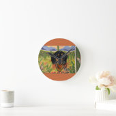 DACHSHUND      RONDE KLOK (Huis)