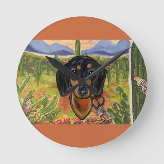 DACHSHUND      RONDE KLOK (Voorkant)