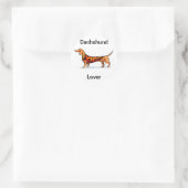 Dachshund Ronde Sticker (Tas)