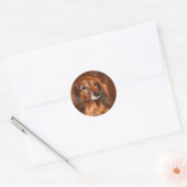 Dachshund Ronde Sticker (Envelop)