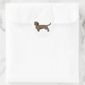 Dachshund Ronde Sticker (Tas)