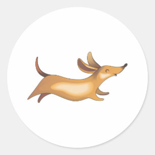 DACHSHUND RONDE STICKER