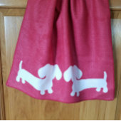 Dachshund Rood Schotel Handdoek voor Wiener Honden