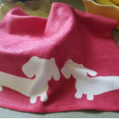Dachshund Rood Schotel Handdoek voor Wiener Honden