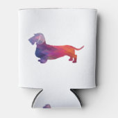 Dachshund Rough Coated Geo Silhouette Paars Blikjeskoeler (Voorkant)