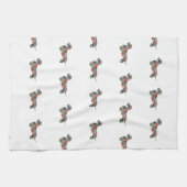 Dachshund Rough Coated Geo Silhouette Pset Theedoek (Horizontaal)