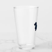 Dachshund Rough Coated Silhouette Waterverf Glas (Rechts)