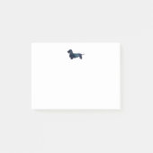 Dachshund Rough Coated Silhouette Waterverf Post-it® Notes (Voorkant)