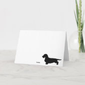 Dachshund Rough Hair - Silhouette 1 Bedankkaart (Achterkant)