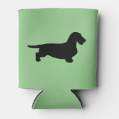 Dachshund Rough Hair - Silhouette 1 Blikjeskoeler (Voorkant)