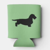 Dachshund Rough Hair - Silhouette 1 Blikjeskoeler (Achterkant)