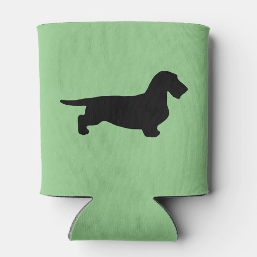 Dachshund Rough Hair - Silhouette 1 Blikjeskoeler (Achterkant)