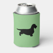 Dachshund Rough Hair - Silhouette 1 Blikjeskoeler (Blikje Achterkant)