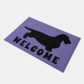 Dachshund Rough Hair - Silhouette 1 Deurmat (Schuin)