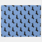Dachshund Rough Hair - Silhouette 1 Fleece Deken (Voorkant (Horizontaal))