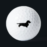 Dachshund Rough Hair - Silhouette 1 Golfballen<br><div class="desc">grafisch ontwerp voor dieren door EDDA Fröhlich/EDDArt | Dit Afbeelding van Dog Silhouette is een must voor Dachshund / Lowrider / Wiener Lovers! | U mist andere kleuren of producten met dit ontwerp? Neem contact met mij op: contact@eddart.de of kijk hier naar: www.zazzle.com/store/eddartshop of hier: www.art-shopping.net | VERSPREID UW LOPENDE...</div>