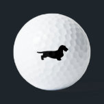 Dachshund Rough Hair - Silhouette 1 Golfballen<br><div class="desc">grafisch ontwerp voor dieren door EDDA Fröhlich/EDDArt | Dit Afbeelding van Dog Silhouette is een must voor Dachshund / Lowrider / Wiener Lovers! | U mist andere kleuren of producten met dit ontwerp? Neem contact met mij op: contact@eddart.de of kijk hier naar: www.zazzle.com/store/eddartshop of hier: www.art-shopping.net | VERSPREID UW LOPENDE...</div>