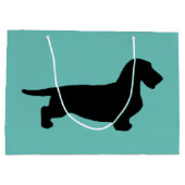 Dachshund Rough Hair - Silhouette 1 Groot Cadeauzakje (Achterkant)
