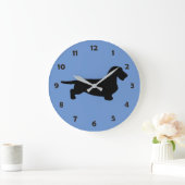 Dachshund Rough Hair - Silhouette 1 Grote Klok (Huis)
