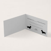 Dachshund Rough Hair - Silhouette 1 Kaart (Binnen)