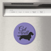 Dachshund Rough Hair - Silhouette 1 Magneet (Insitu (Vaatwasser))