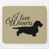 Dachshund Rough Hair - Silhouette 1 Muismat (Voorkant)